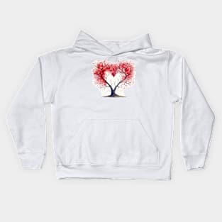 Heart Shaped Tree Kids Hoodie